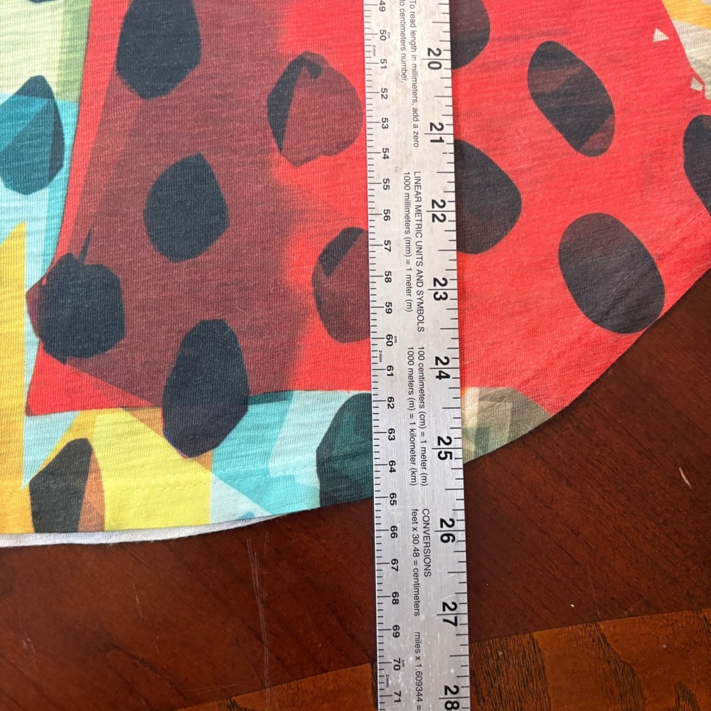 Jess & Jane T Shirt Dot Abstract Geometric Artsy Colorblock Small Multi Womens - Picture 10 of 11